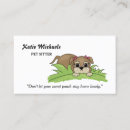 Search for pet sitting business cards Puppy