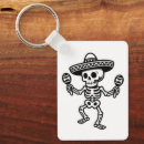 Search for day of the dead key rings Black and white