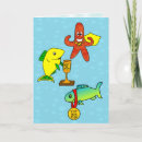 Search for cartoon fish birthday cards Cute