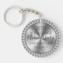 Search for 25th wedding anniversary key rings Elegant