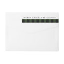 Search for green and black return address labels Plaid