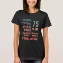 Search for funny 75th birthday for tshirts Old