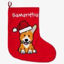 Search for pembroke welsh corgi christmas stockings Santa