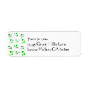 Search for shamrock return address labels St patrick's day