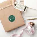 Search for emerald monogram stickers Calligraphy