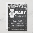 Search for polar bear baby shower invitations Snowflake