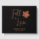 Search for autumn leaves wedding guest books Brown