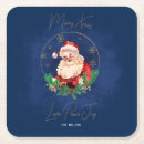 Search for vintage santa claus coasters Typography