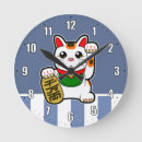 Search for lucky cat clocks Maneki neko