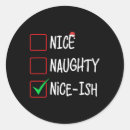 Search for naughty or nice list stickers Claus