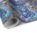 Search for surreal wrapping paper Blue