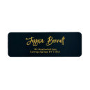 Search for gold black return address labels Basic