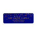 Search for faux gold foil confetti return address labels Glitter