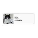 Search for tuxedo cat return address labels Feline