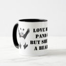 Search for black white panda mugs Cartoon