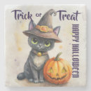 Search for jack o lantern coasters Black cat