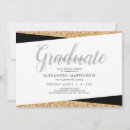 Search for gold glitter graduation invitations High school