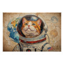 Search for cats in space posters Astronaut