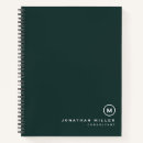 Search for dark green notebooks Monogrammed