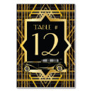 Search for roaring twenties 1920s table cards Black and gold