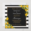 Search for black white yellow wedding invitations Botanical