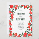 Search for red rose baby shower invitations Whimsical