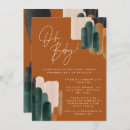 Search for abstract baby shower invitations Terracotta