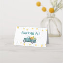 Search for pumpkins place cards Autumn leaves
