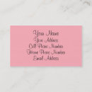 Search for lights standard business cards Pink
