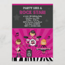 Search for rock star party invitations Girls