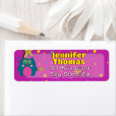Search for purple teal return address labels Party