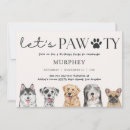 Search for dog paw print birthday invitations Cute