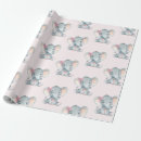 Search for pink elephant baby shower wrapping paper For kids
