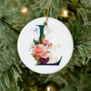 Search for letter l monogram christmas tree decorations Initial