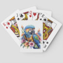 Search for parrot playing cards Flowers