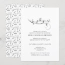 Search for black white music notes invitations Recital