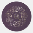 Search for plum and gold wedding stickers Floral