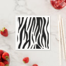 Search for zebra stripe napkins Black and white