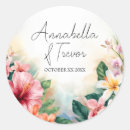Search for plumeria wedding stickers Hawaiian