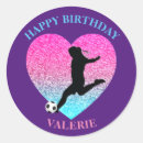 Search for soccer birthday party stickers Girl