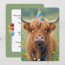 Search for highland cow birthday invitations Whimsical