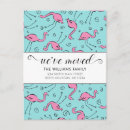 Search for flamingo moving announcement cards Tropical