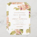 Search for peach flower wedding invitations Vintage