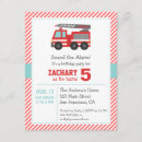 Search for red truck invitations Firetruck