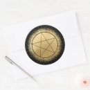 Search for gold pentagram stickers Witch
