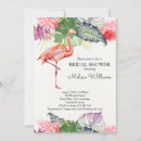 Search for pink flamingo bridal shower invitations Floral