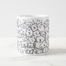 Search for cute dog design mugs Black and white