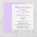 Search for flower rehearsal dinner invitations Purple