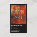 Search for fine art business cards Artist