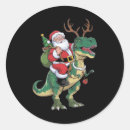 Search for funny t rex stickers Santa